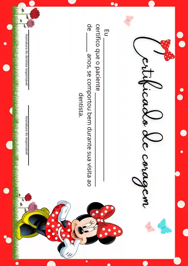 Certificado de coragem modelo 5